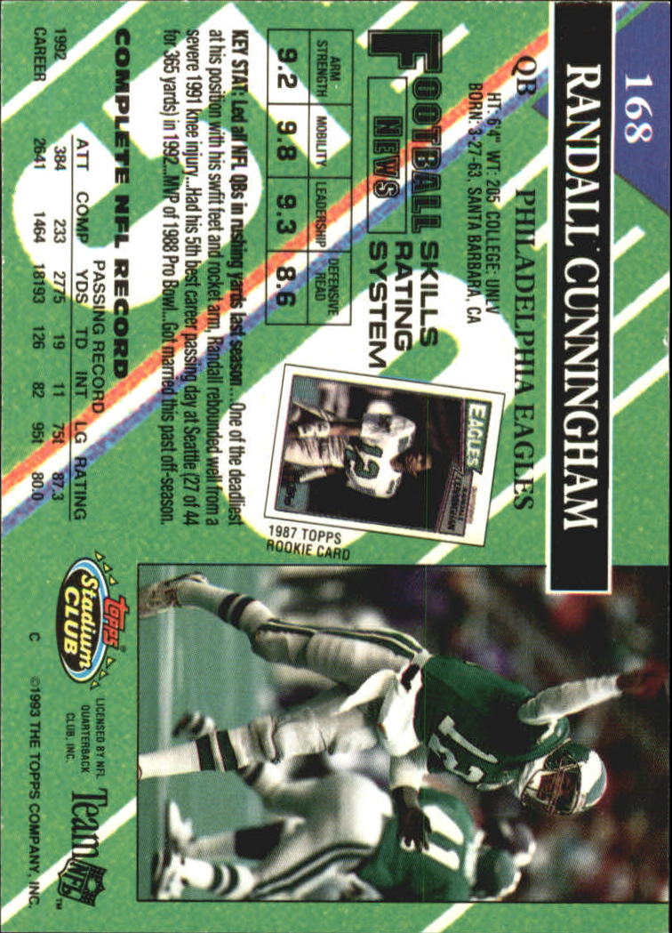 A2126- 1993 Stadium Club FB Card #s 1-250 +Rookies -You Pick- 15+ FREE US SHIP - Picture 326 of 486