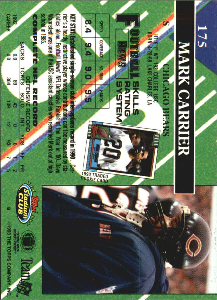 A2126- 1993 Stadium Club FB Card #s 1-250 +Rookies -You Pick- 15+ FREE US SHIP - Picture 340 of 486