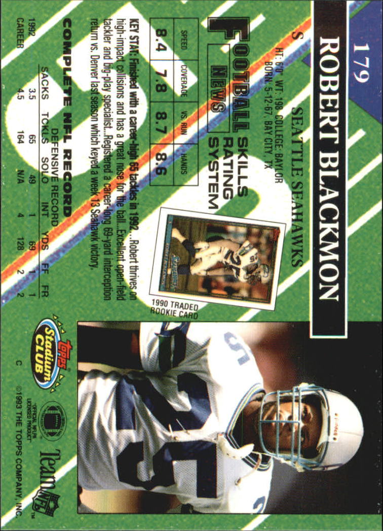 A2126- 1993 Stadium Club FB Card #s 1-250 +Rookies -You Pick- 15+ FREE US SHIP - Picture 348 of 486