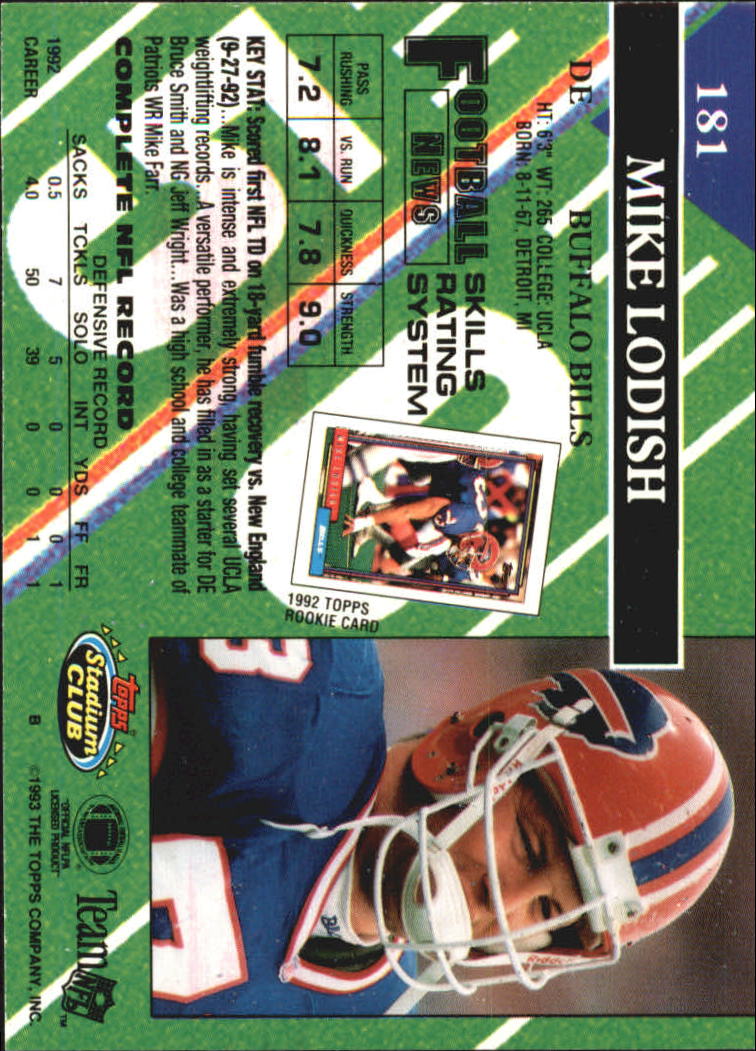 A2126- 1993 Stadium Club FB Card #s 1-250 +Rookies -You Pick- 15+ FREE US SHIP - Picture 352 of 486