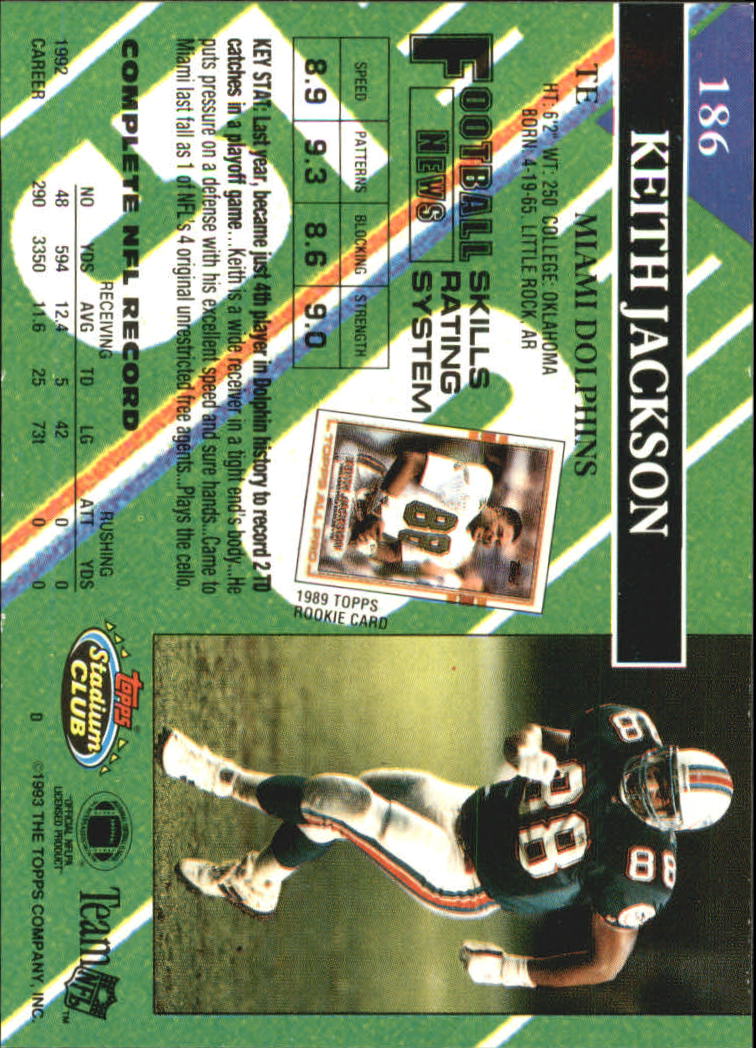A2126- 1993 Stadium Club FB Card #s 1-250 +Rookies -You Pick- 15+ FREE US SHIP - Picture 362 of 486