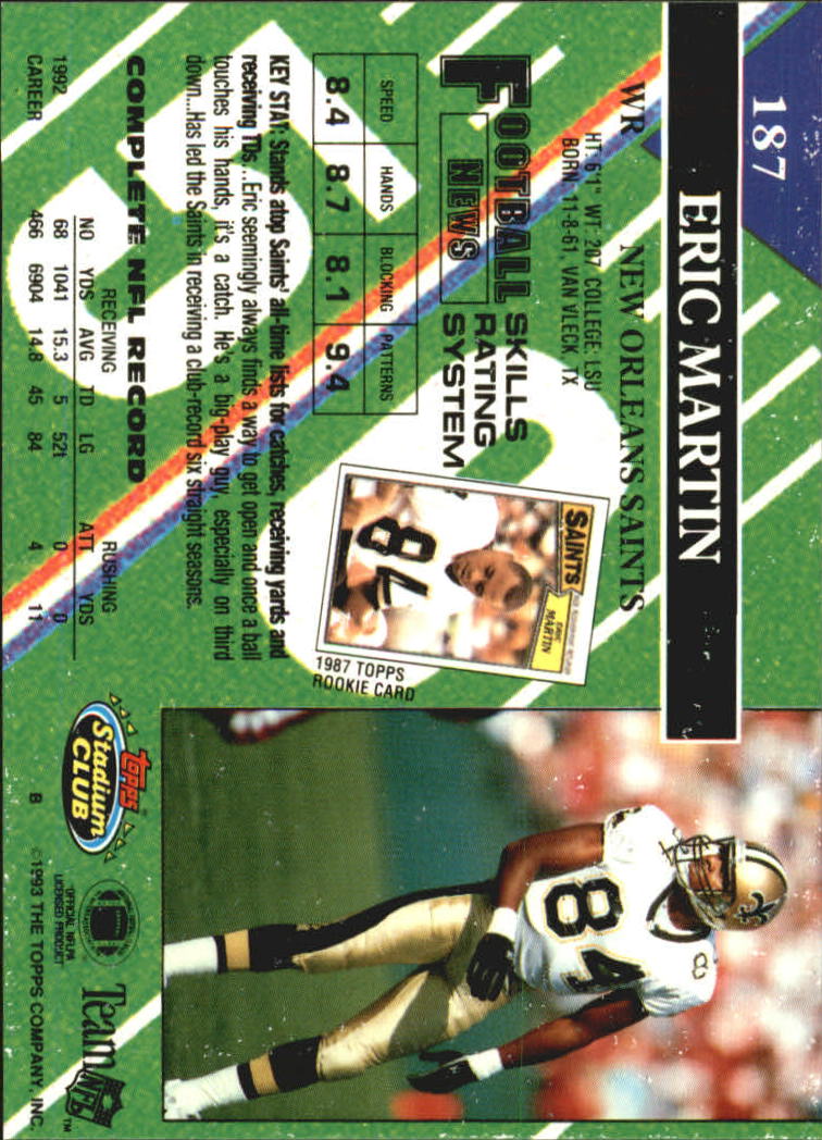 A2126- 1993 Stadium Club FB Card #s 1-250 +Rookies -You Pick- 15+ FREE US SHIP - Picture 364 of 486