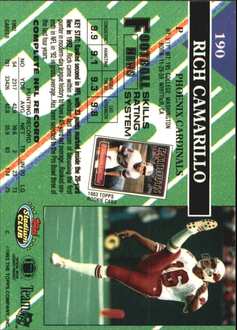 A2126- 1993 Stadium Club FB Card #s 1-250 +Rookies -You Pick- 15+ FREE US SHIP - Picture 370 of 486