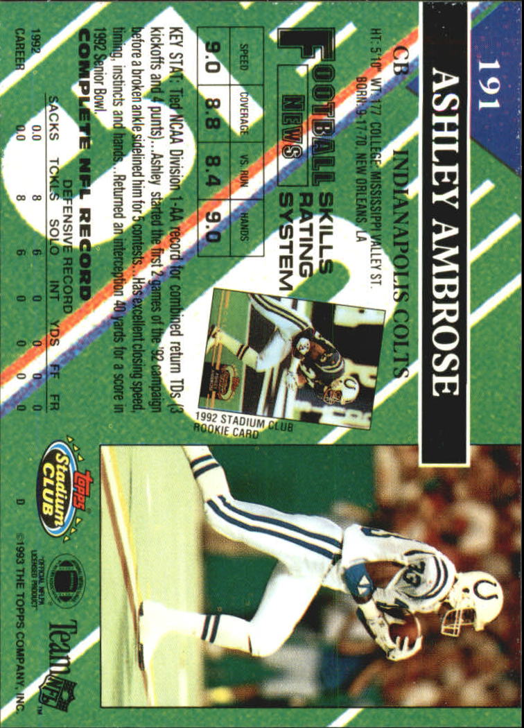 A2126- 1993 Stadium Club FB Card #s 1-250 +Rookies -You Pick- 15+ FREE US SHIP - Picture 372 of 486