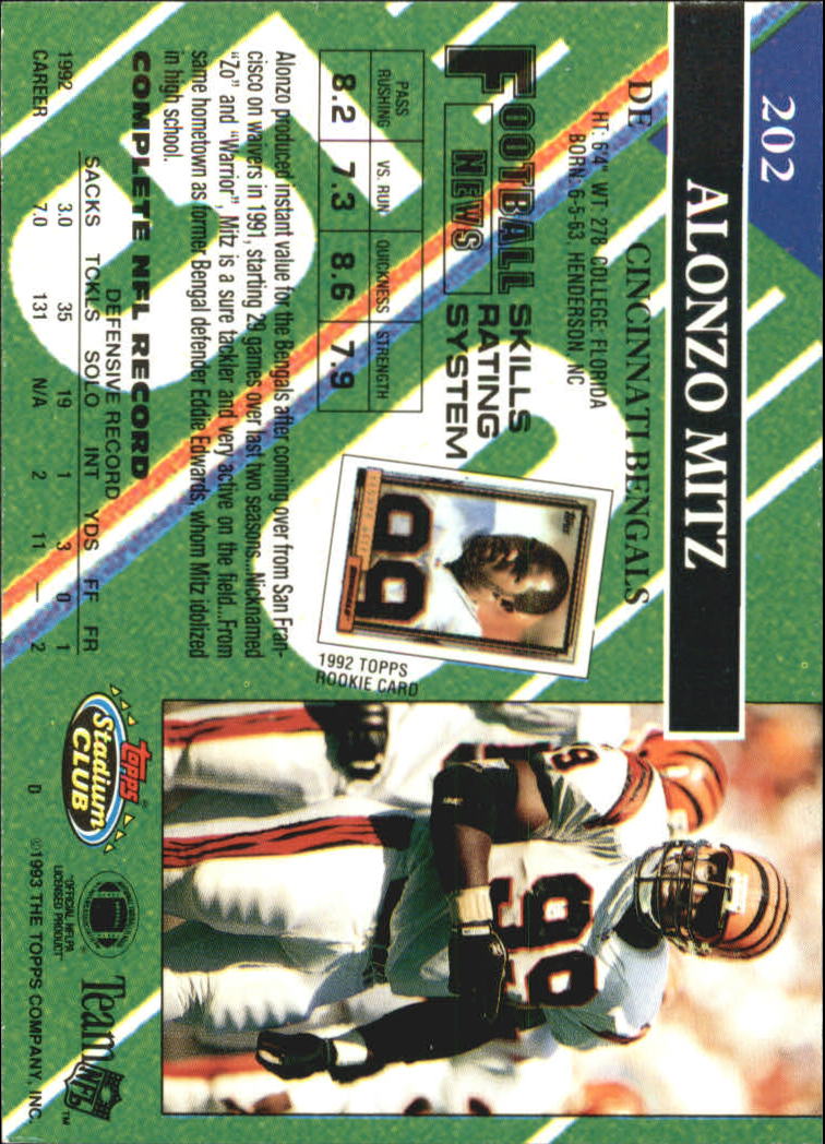 A2126- 1993 Stadium Club FB Card #s 1-250 +Rookies -You Pick- 15+ FREE US SHIP - Picture 392 of 486