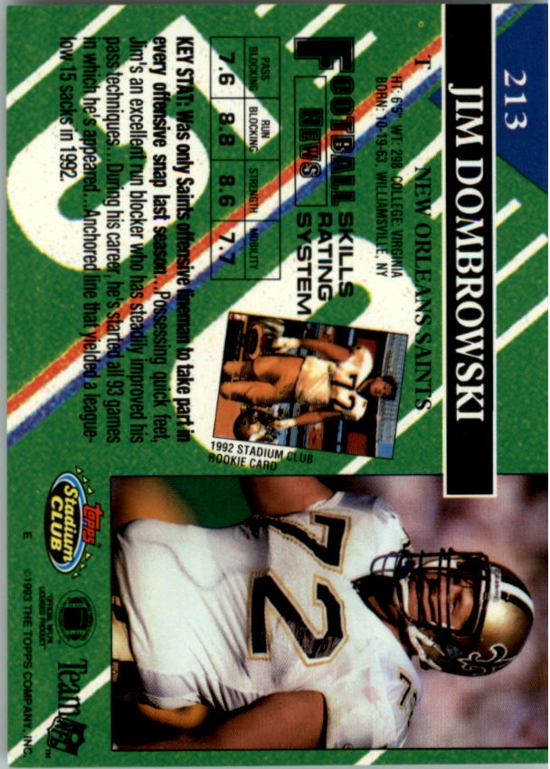 A2126- 1993 Stadium Club FB Card #s 1-250 +Rookies -You Pick- 15+ FREE US SHIP - Picture 414 of 486