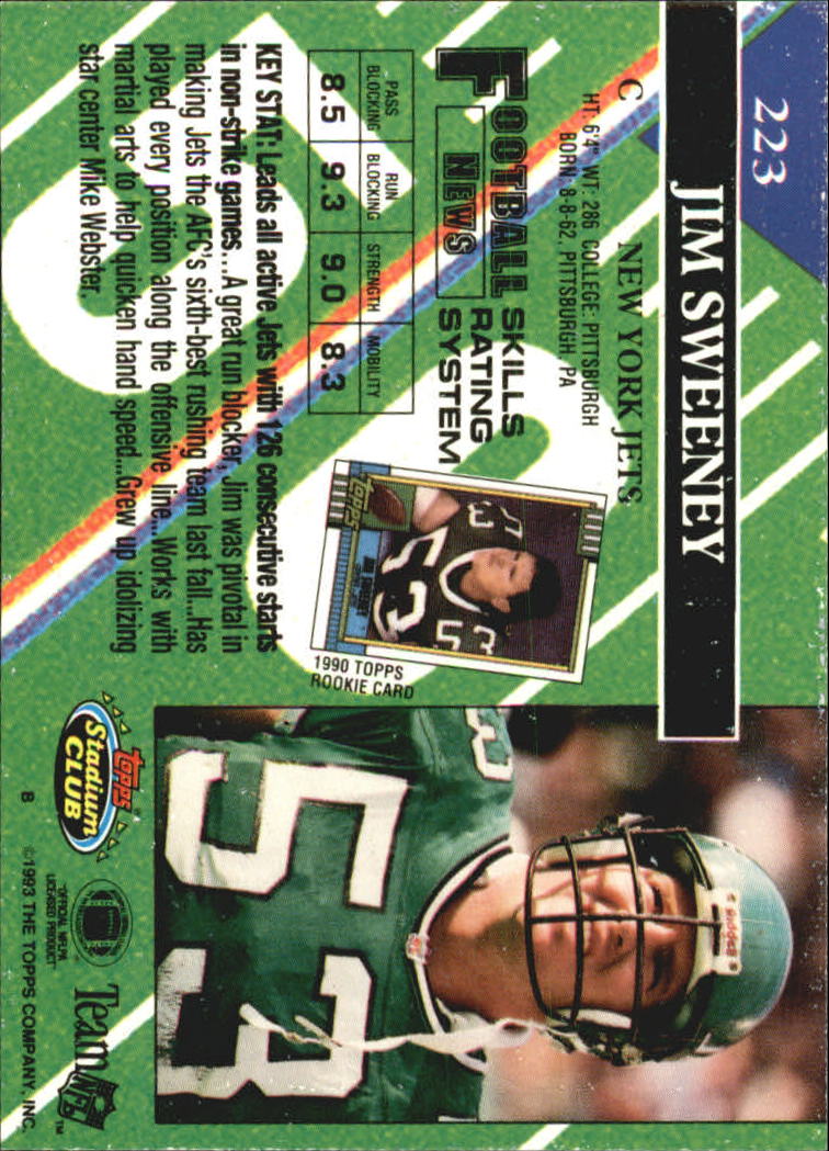 A2126- 1993 Stadium Club FB Card #s 1-250 +Rookies -You Pick- 15+ FREE US SHIP - Picture 434 of 486