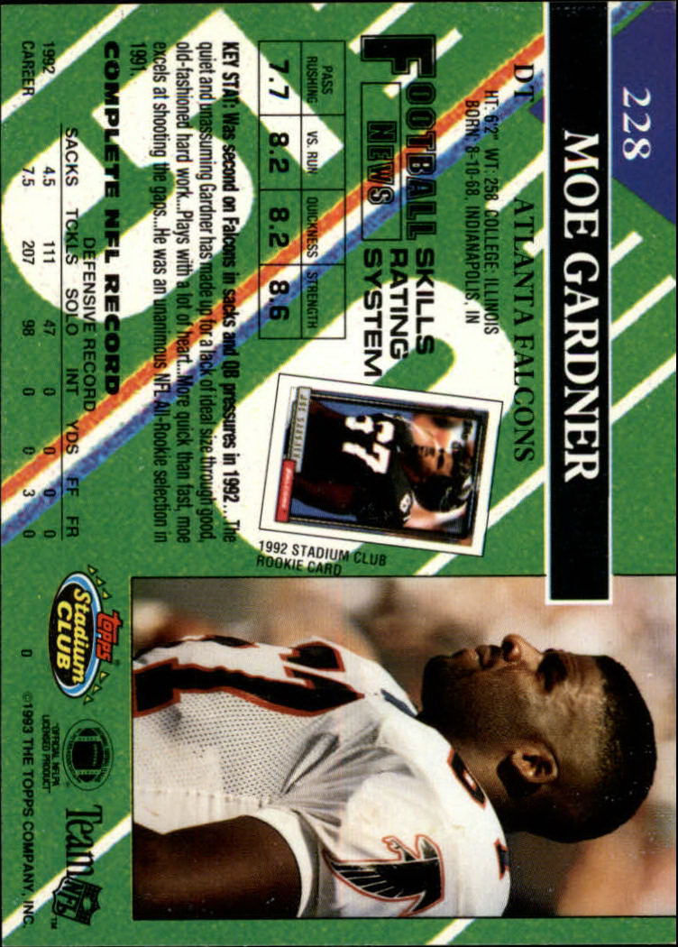 A2126- 1993 Stadium Club FB Card #s 1-250 +Rookies -You Pick- 15+ FREE US SHIP - Picture 444 of 486