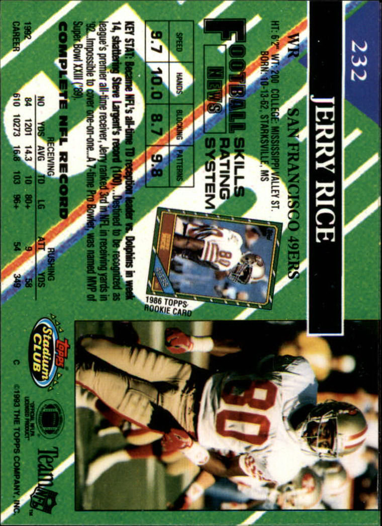 A2126- 1993 Stadium Club FB Card #s 1-250 +Rookies -You Pick- 15+ FREE US SHIP - Picture 452 of 486