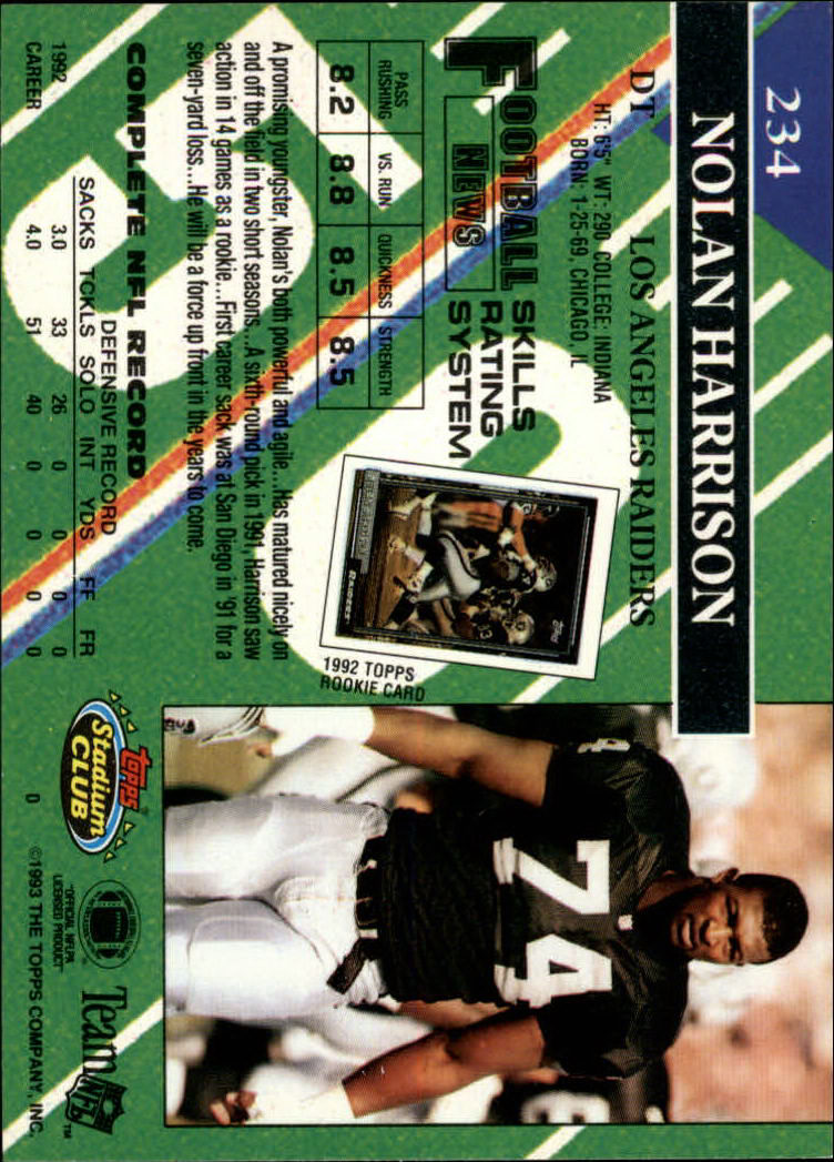 A2126- 1993 Stadium Club FB Card #s 1-250 +Rookies -You Pick- 15+ FREE US SHIP - Picture 456 of 486