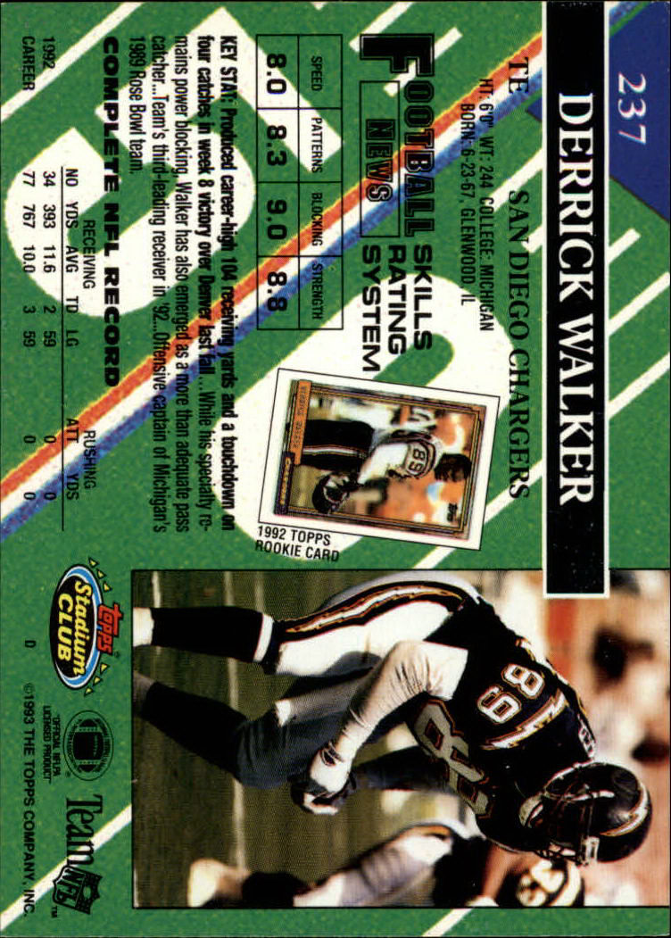 A2126- 1993 Stadium Club FB Card #s 1-250 +Rookies -You Pick- 15+ FREE US SHIP - Picture 462 of 486