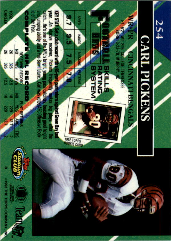 A2126- 1993 Stadium Club FB Cards 251-492 +Rookies -You Pick- 15+ FREE US SHIP - Picture 9 of 473