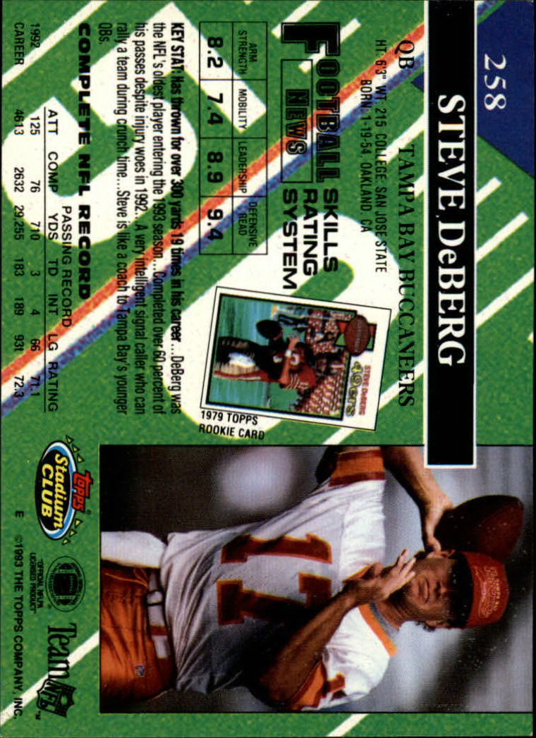 A2126- 1993 Stadium Club FB Cards 251-492 +Rookies -You Pick- 15+ FREE US SHIP - Picture 17 of 473