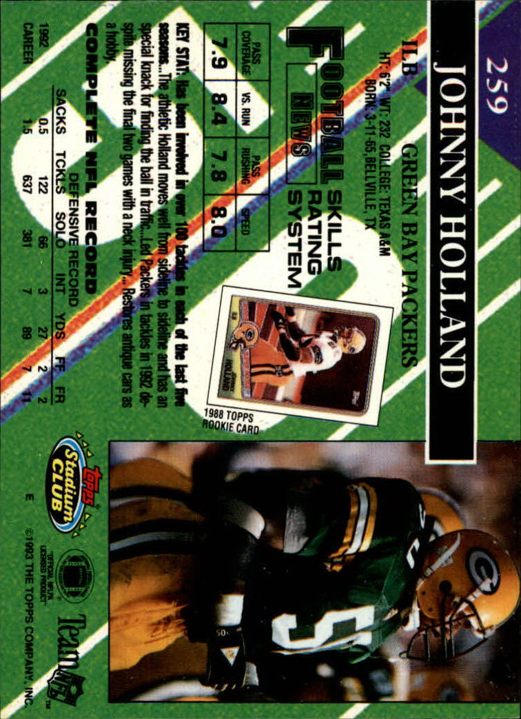 A2126- 1993 Stadium Club FB Cards 251-492 +Rookies -You Pick- 15+ FREE US SHIP - Picture 19 of 473