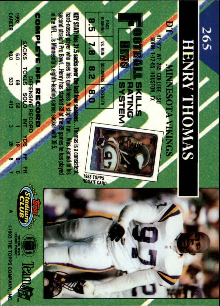 A2126- 1993 Stadium Club FB Cards 251-492 +Rookies -You Pick- 15+ FREE US SHIP - Picture 31 of 473