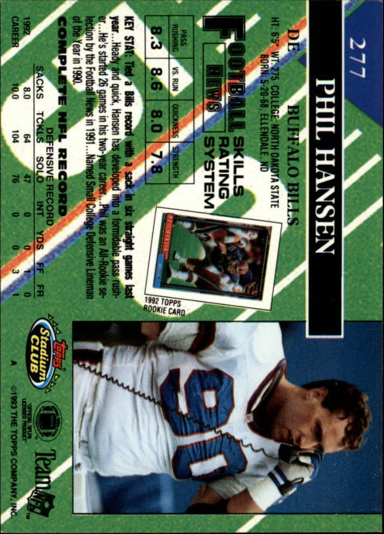 A2126- 1993 Stadium Club FB Cards 251-492 +Rookies -You Pick- 15+ FREE US SHIP - Picture 55 of 473