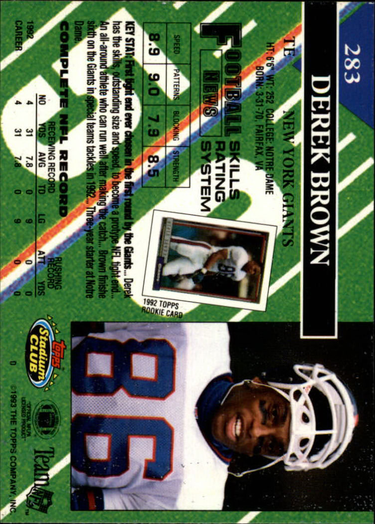 A2126- 1993 Stadium Club FB Cards 251-492 +Rookies -You Pick- 15+ FREE US SHIP - Picture 69 of 473