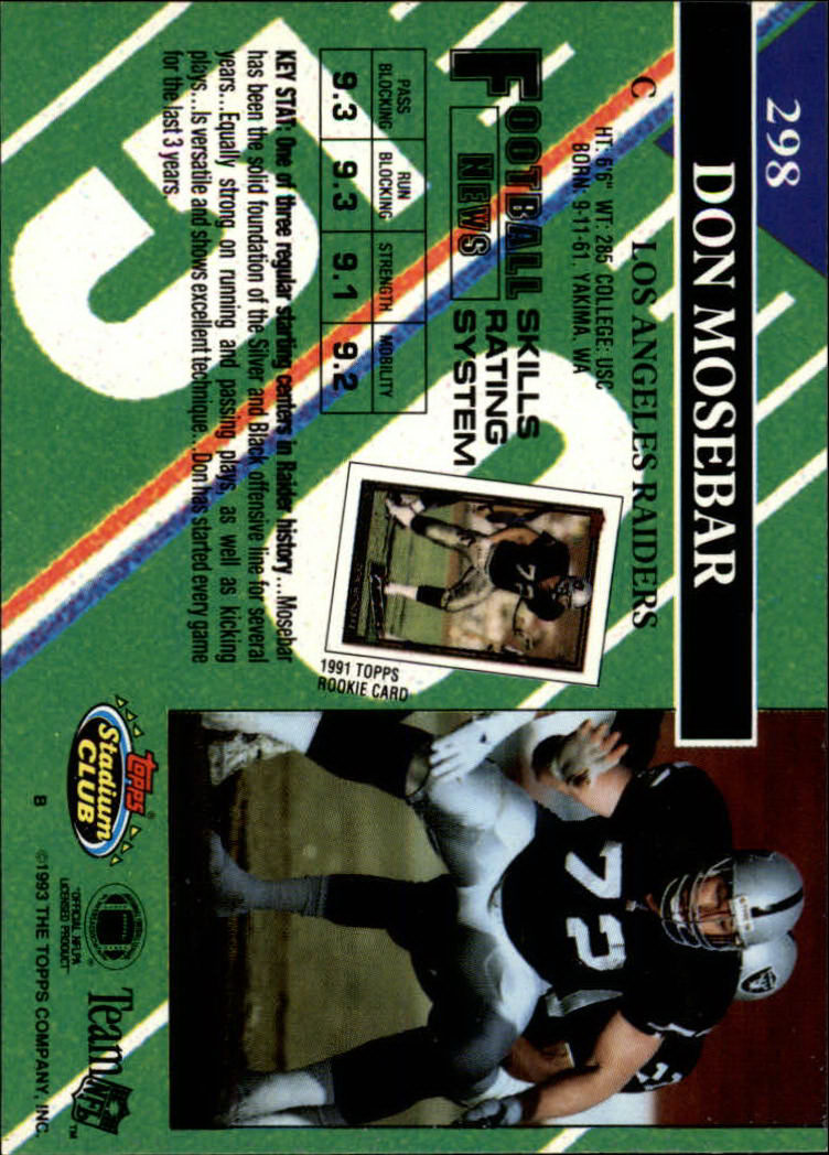 A2126- 1993 Stadium Club FB Cards 251-492 +Rookies -You Pick- 15+ FREE US SHIP - Picture 99 of 473