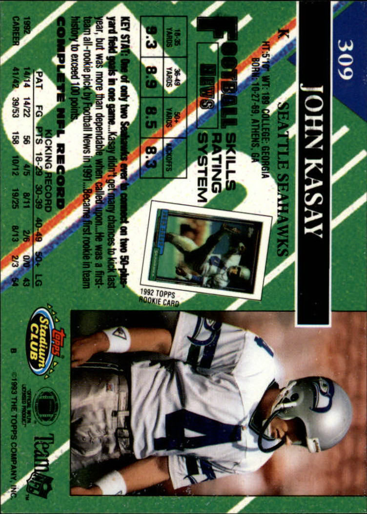 A2126- 1993 Stadium Club FB Cards 251-492 +Rookies -You Pick- 15+ FREE US SHIP - Picture 122 of 473