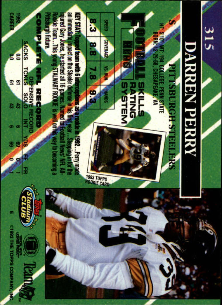 A2126- 1993 Stadium Club FB Cards 251-492 +Rookies -You Pick- 15+ FREE US SHIP - Picture 134 of 473