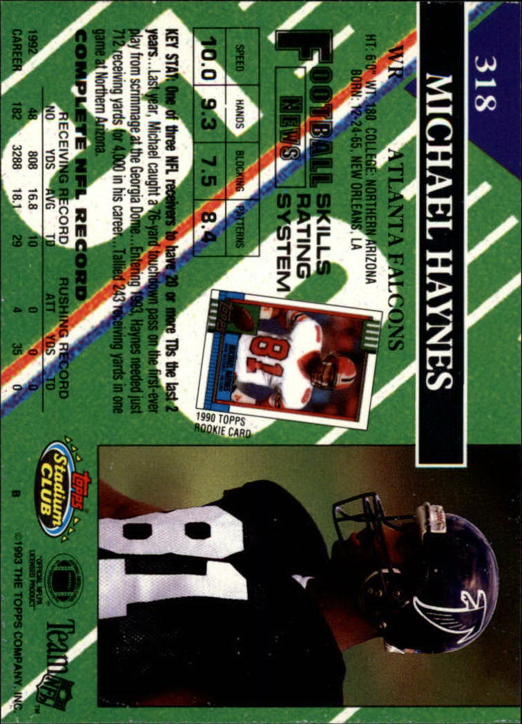 A2126- 1993 Stadium Club FB Cards 251-492 +Rookies -You Pick- 15+ FREE US SHIP - Picture 141 of 473