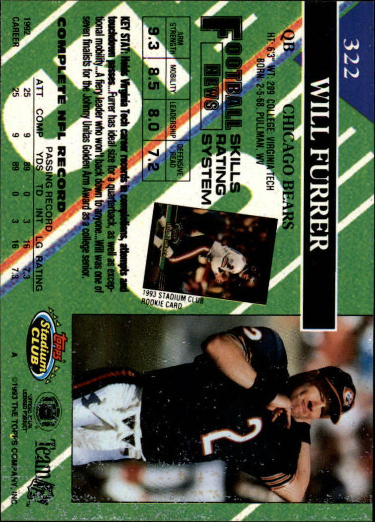 A2126- 1993 Stadium Club FB Cards 251-492 +Rookies -You Pick- 15+ FREE US SHIP - Picture 149 of 473