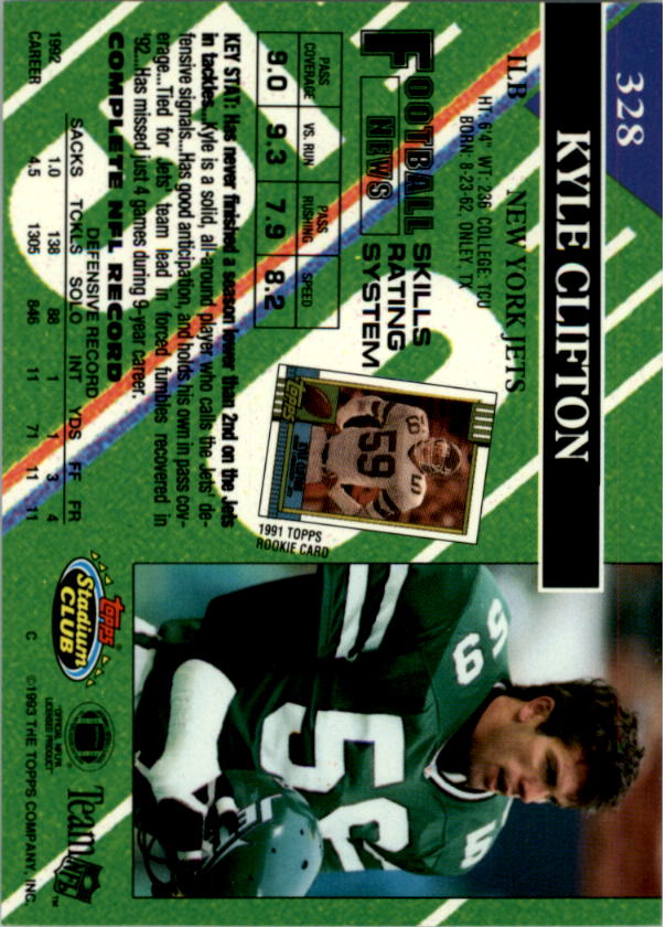 A2126- 1993 Stadium Club FB Cards 251-492 +Rookies -You Pick- 15+ FREE US SHIP - Picture 161 of 473