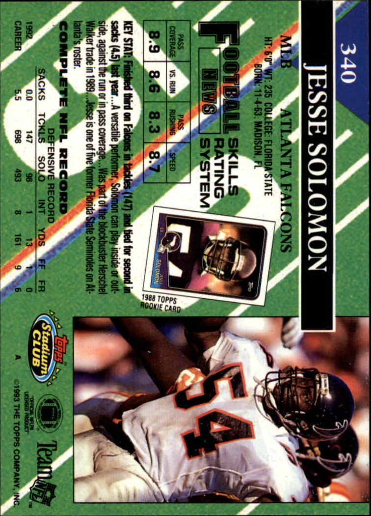 A2126- 1993 Stadium Club FB Cards 251-492 +Rookies -You Pick- 15+ FREE US SHIP - Picture 185 of 473
