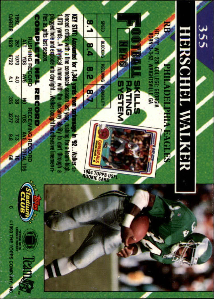 A2126- 1993 Stadium Club FB Cards 251-492 +Rookies -You Pick- 15+ FREE US SHIP - Picture 212 of 473