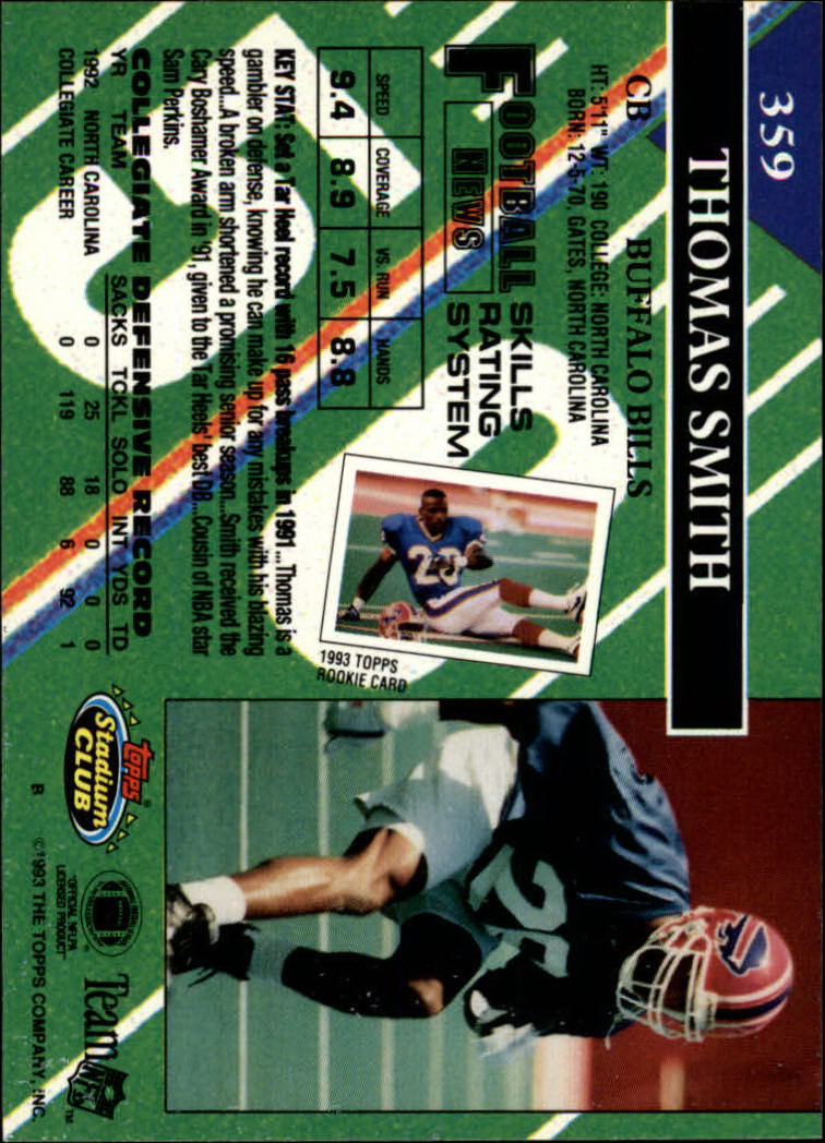 A2126- 1993 Stadium Club FB Cards 251-492 +Rookies -You Pick- 15+ FREE US SHIP - Picture 220 of 473