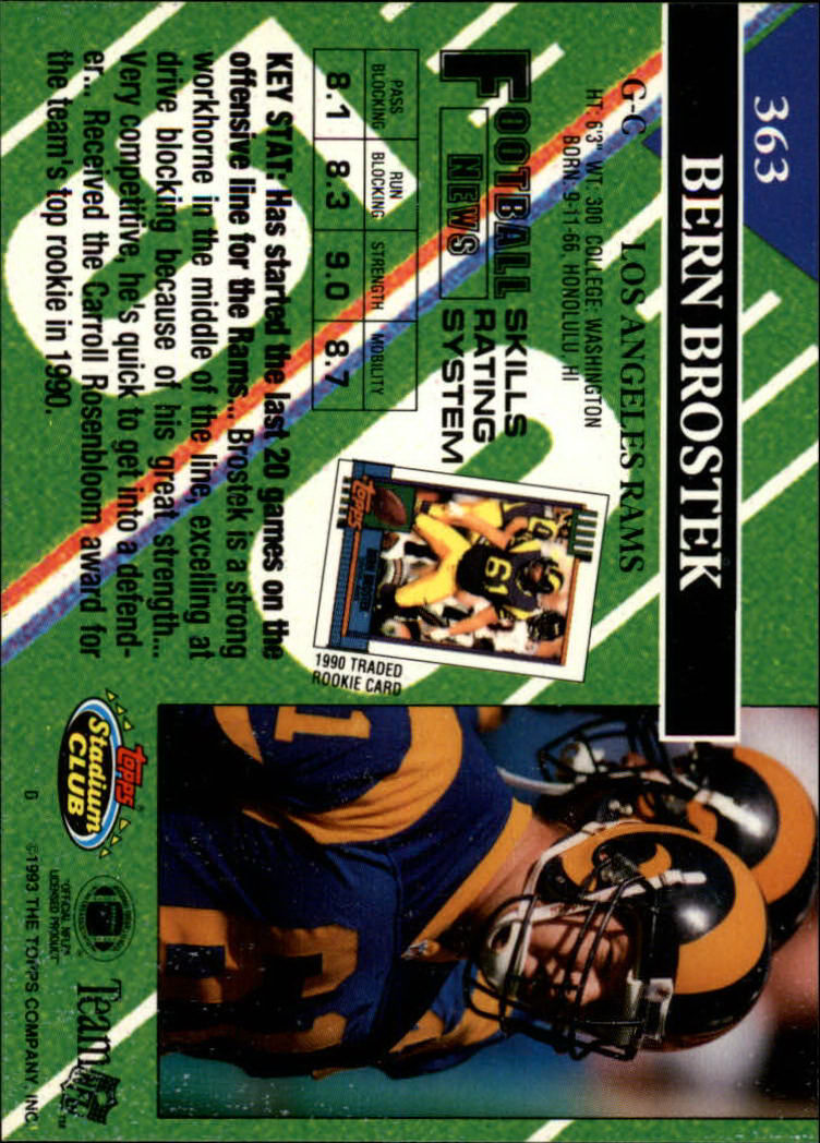 A2126- 1993 Stadium Club FB Cards 251-492 +Rookies -You Pick- 15+ FREE US SHIP - Picture 229 of 473