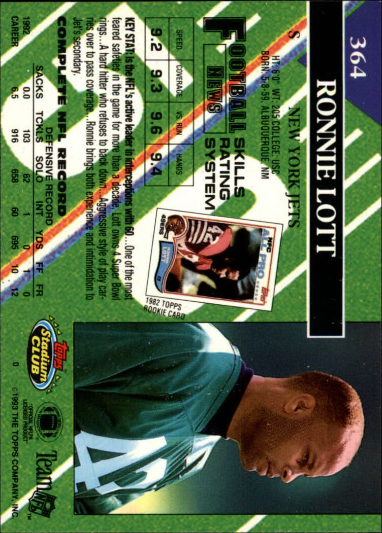 A2126- 1993 Stadium Club FB Cards 251-492 +Rookies -You Pick- 15+ FREE US SHIP - Picture 231 of 473