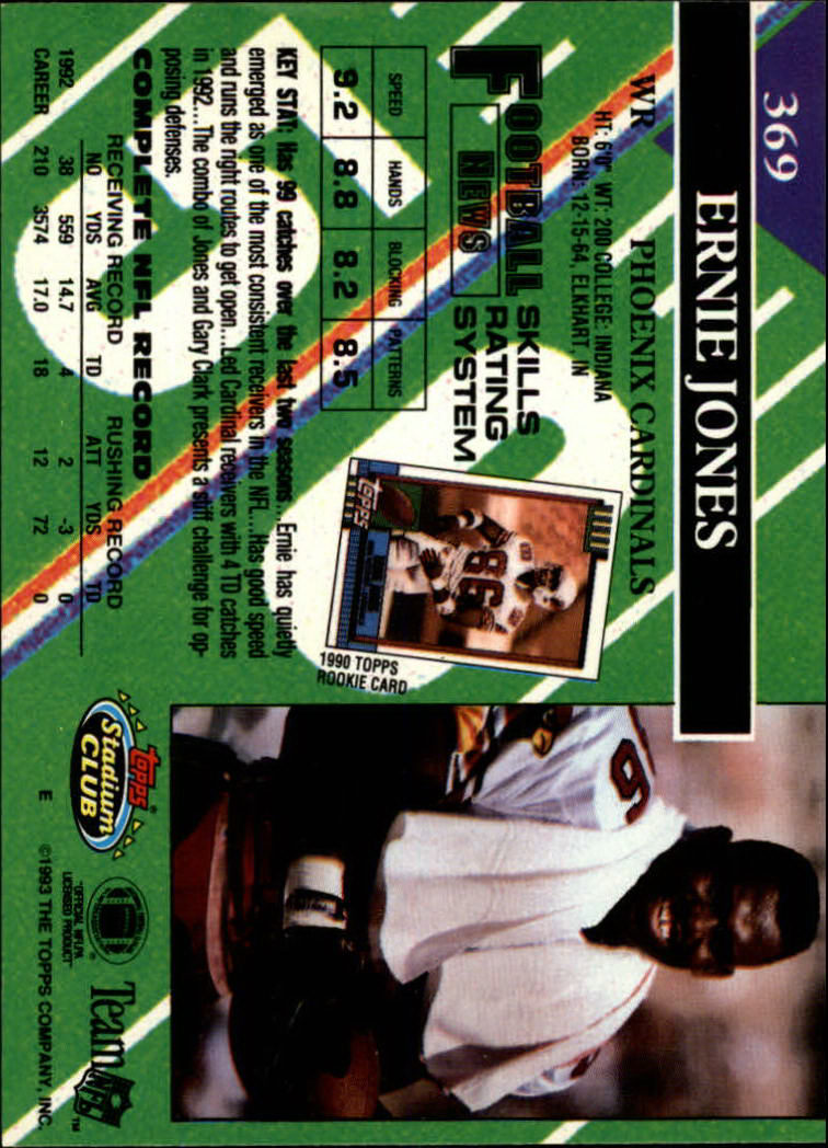 A2126- 1993 Stadium Club FB Cards 251-492 +Rookies -You Pick- 15+ FREE US SHIP - Picture 241 of 473