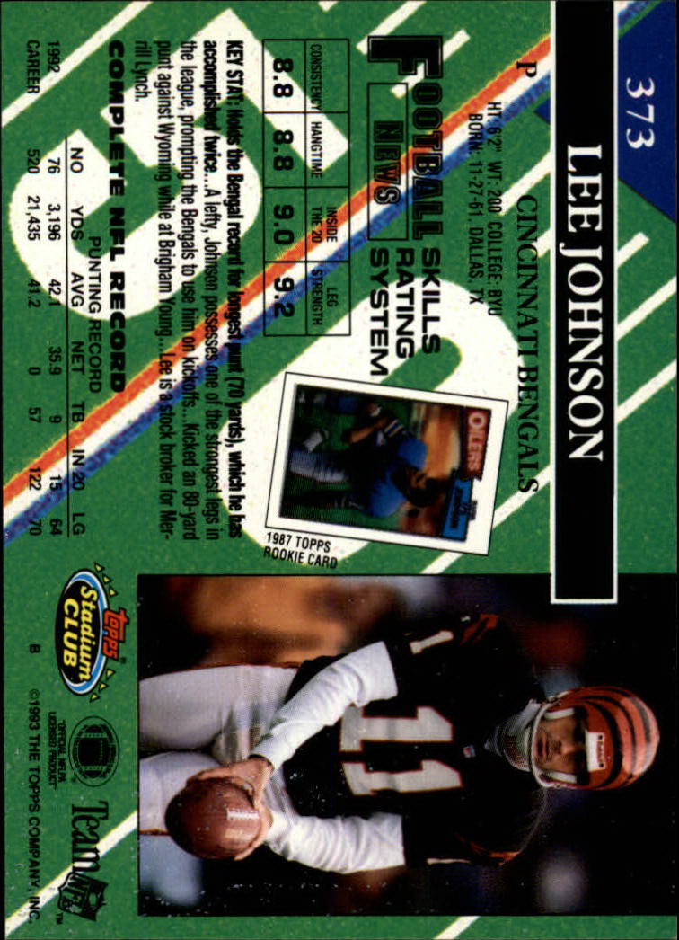 A2126- 1993 Stadium Club FB Cards 251-492 +Rookies -You Pick- 15+ FREE US SHIP - Picture 249 of 473