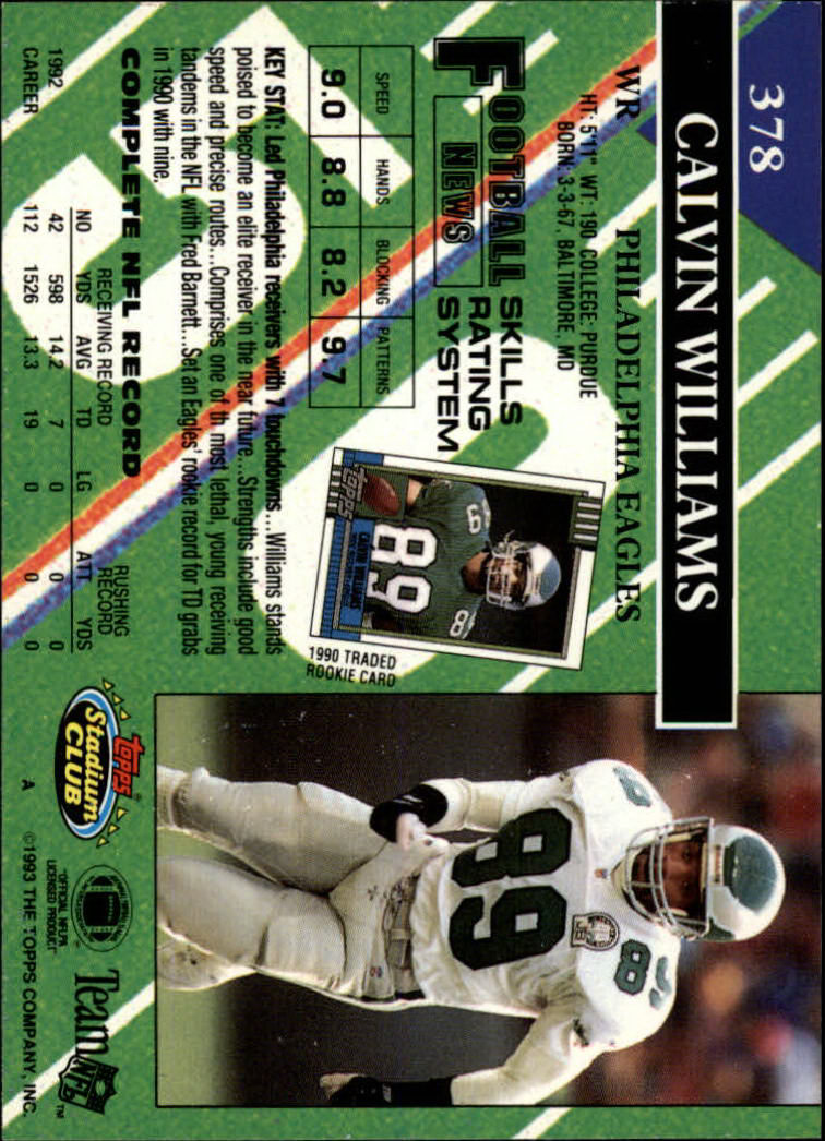 A2126- 1993 Stadium Club FB Cards 251-492 +Rookies -You Pick- 15+ FREE US SHIP - Picture 260 of 473