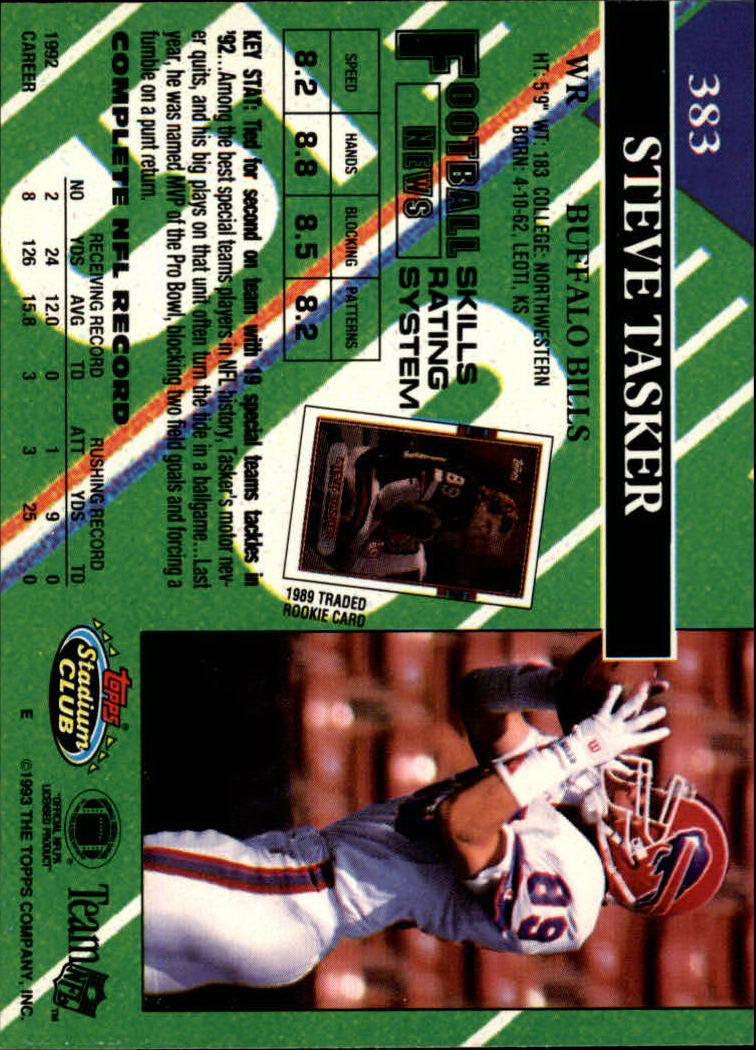 A2126- 1993 Stadium Club FB Cards 251-492 +Rookies -You Pick- 15+ FREE US SHIP - Picture 270 of 473