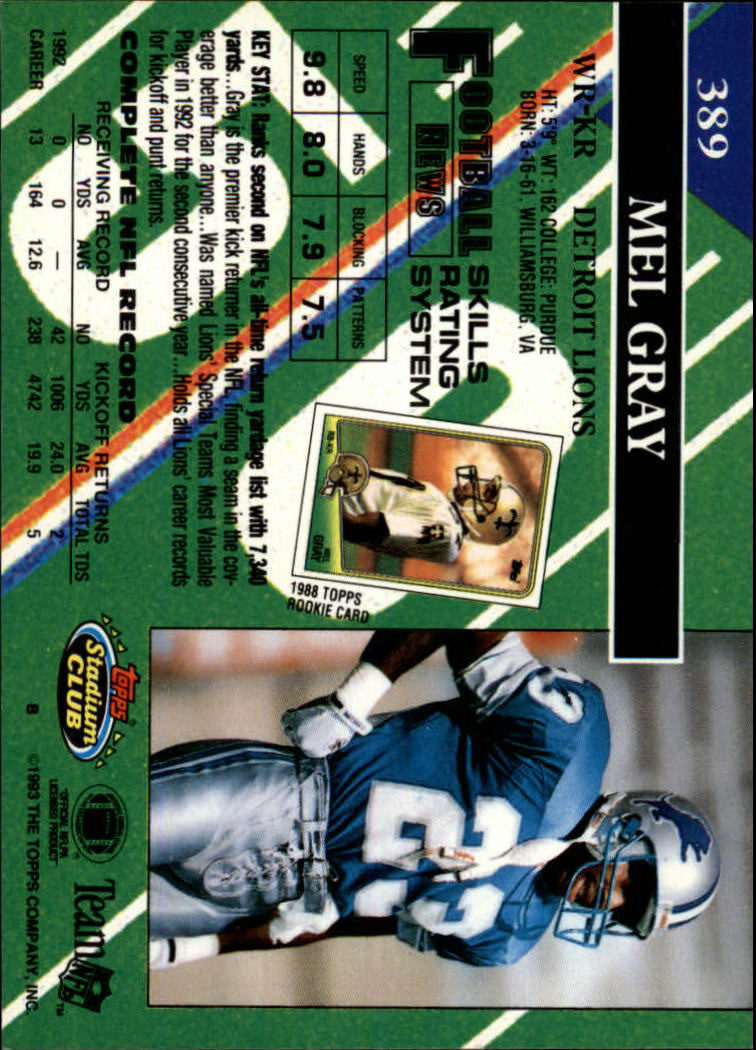 A2126- 1993 Stadium Club FB Cards 251-492 +Rookies -You Pick- 15+ FREE US SHIP - Picture 280 of 473