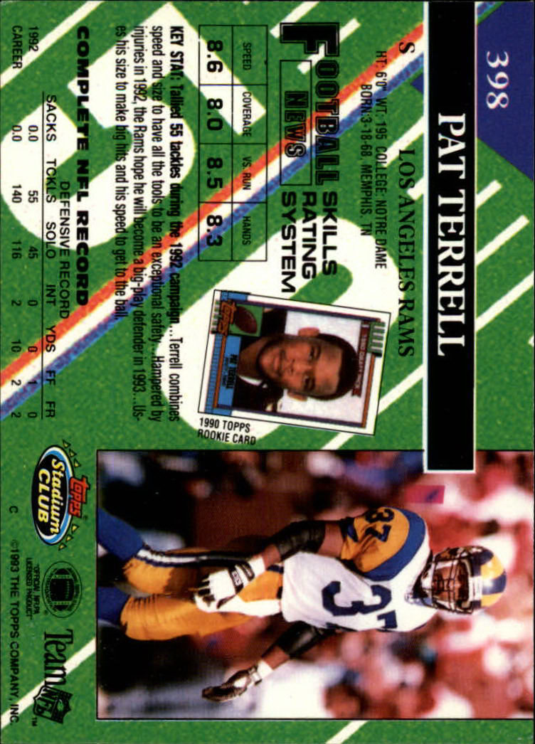 A2126- 1993 Stadium Club FB Cards 251-492 +Rookies -You Pick- 15+ FREE US SHIP - Picture 299 of 473