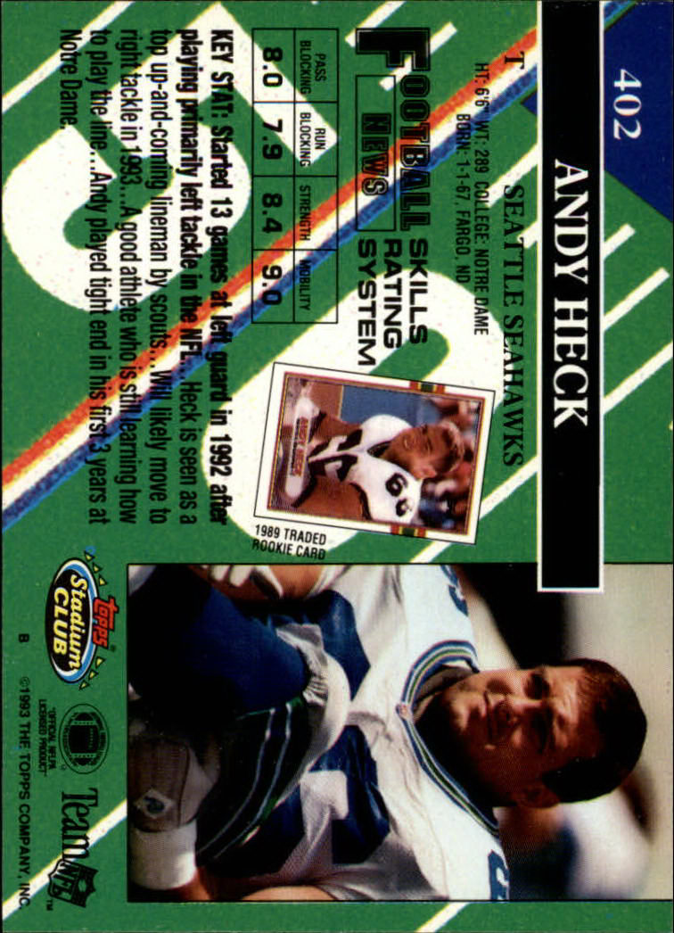 A2126- 1993 Stadium Club FB Cards 251-492 +Rookies -You Pick- 15+ FREE US SHIP - Picture 307 of 473