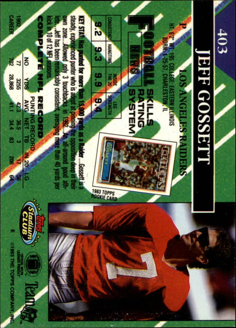 A2126- 1993 Stadium Club FB Cards 251-492 +Rookies -You Pick- 15+ FREE US SHIP - Picture 309 of 473