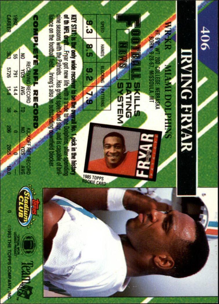 A2126- 1993 Stadium Club FB Cards 251-492 +Rookies -You Pick- 15+ FREE US SHIP - Picture 315 of 473