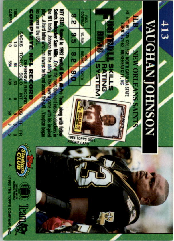 A2126- 1993 Stadium Club FB Cards 251-492 +Rookies -You Pick- 15+ FREE US SHIP - Picture 328 of 473