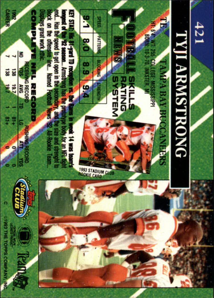 A2126- 1993 Stadium Club FB Cards 251-492 +Rookies -You Pick- 15+ FREE US SHIP - Picture 343 of 473