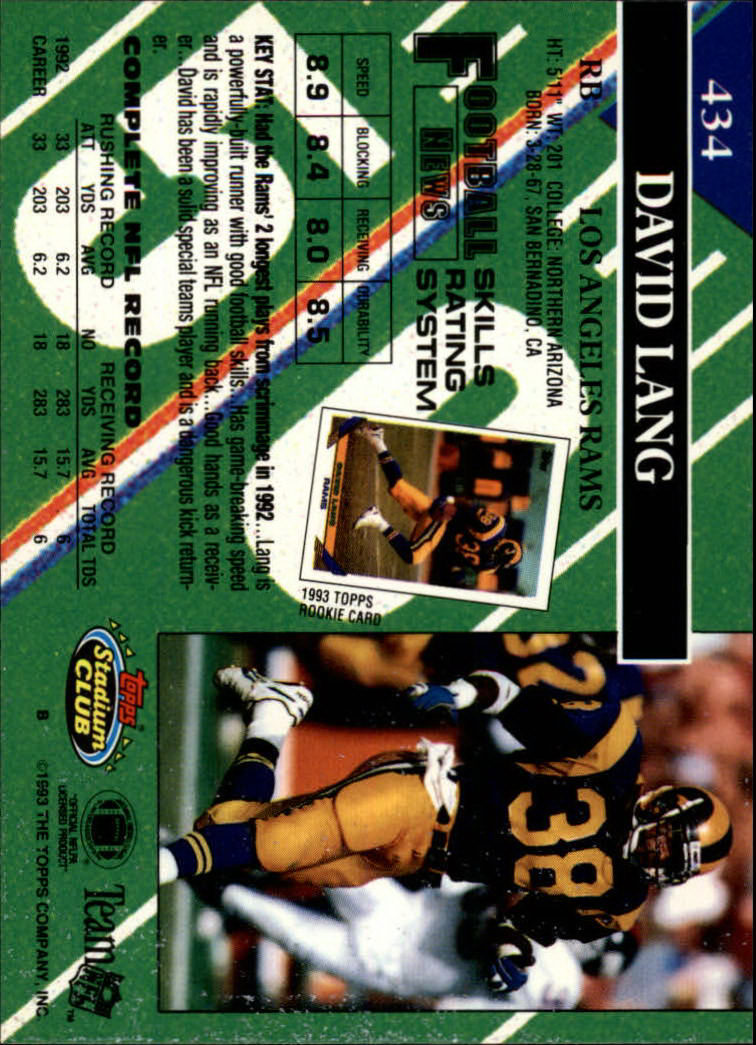 A2126- 1993 Stadium Club FB Cards 251-492 +Rookies -You Pick- 15+ FREE US SHIP - Picture 362 of 473