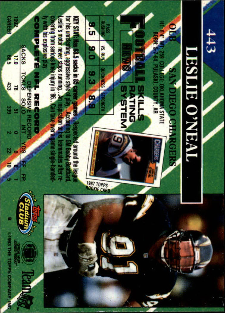 A2126- 1993 Stadium Club FB Cards 251-492 +Rookies -You Pick- 15+ FREE US SHIP - Picture 380 of 473