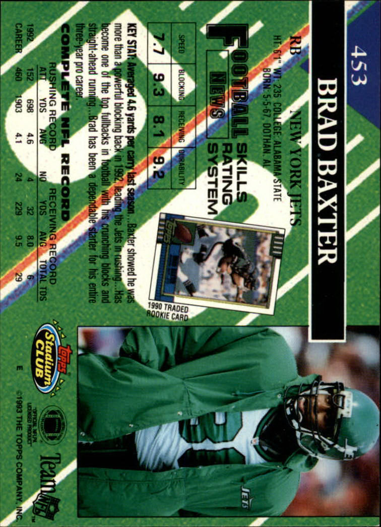 A2126- 1993 Stadium Club FB Cards 251-492 +Rookies -You Pick- 15+ FREE US SHIP - Picture 400 of 473