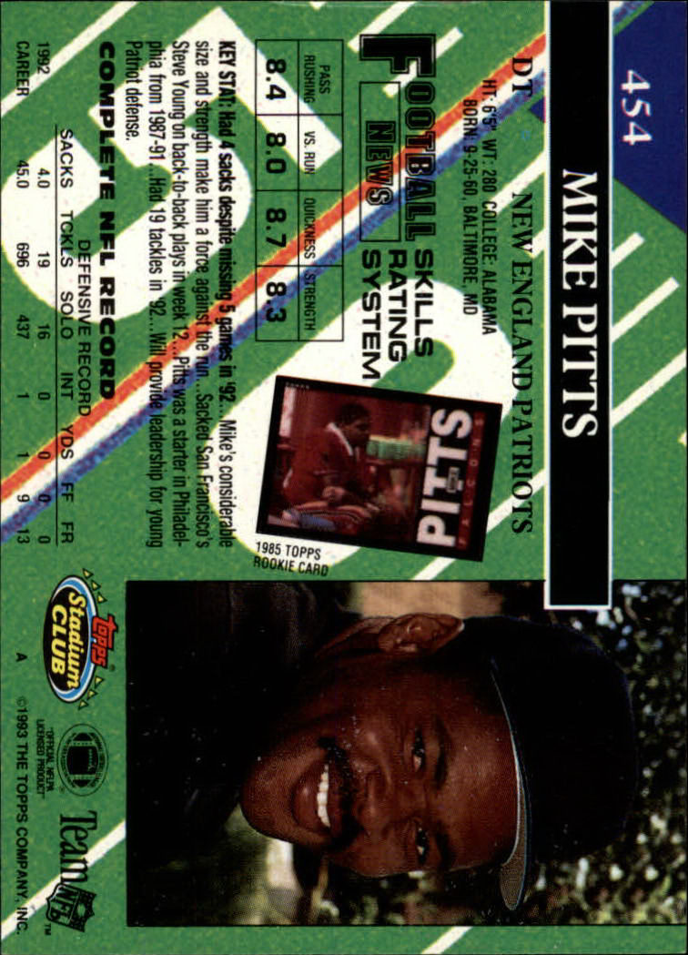 A2126- 1993 Stadium Club FB Cards 251-492 +Rookies -You Pick- 15+ FREE US SHIP - Picture 402 of 473