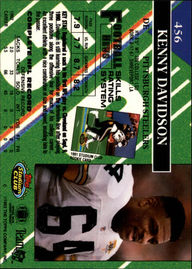 A2126- 1993 Stadium Club FB Cards 251-492 +Rookies -You Pick- 15+ FREE US SHIP - Picture 406 of 473