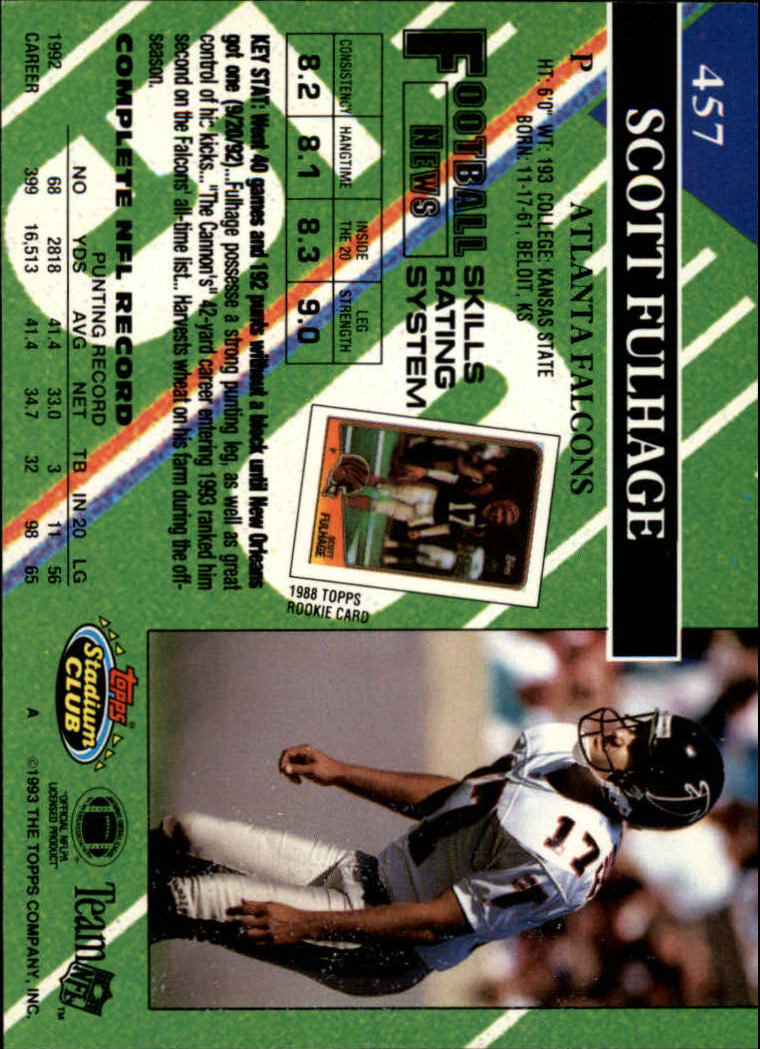 A2126- 1993 Stadium Club FB Cards 251-492 +Rookies -You Pick- 15+ FREE US SHIP - Picture 408 of 473