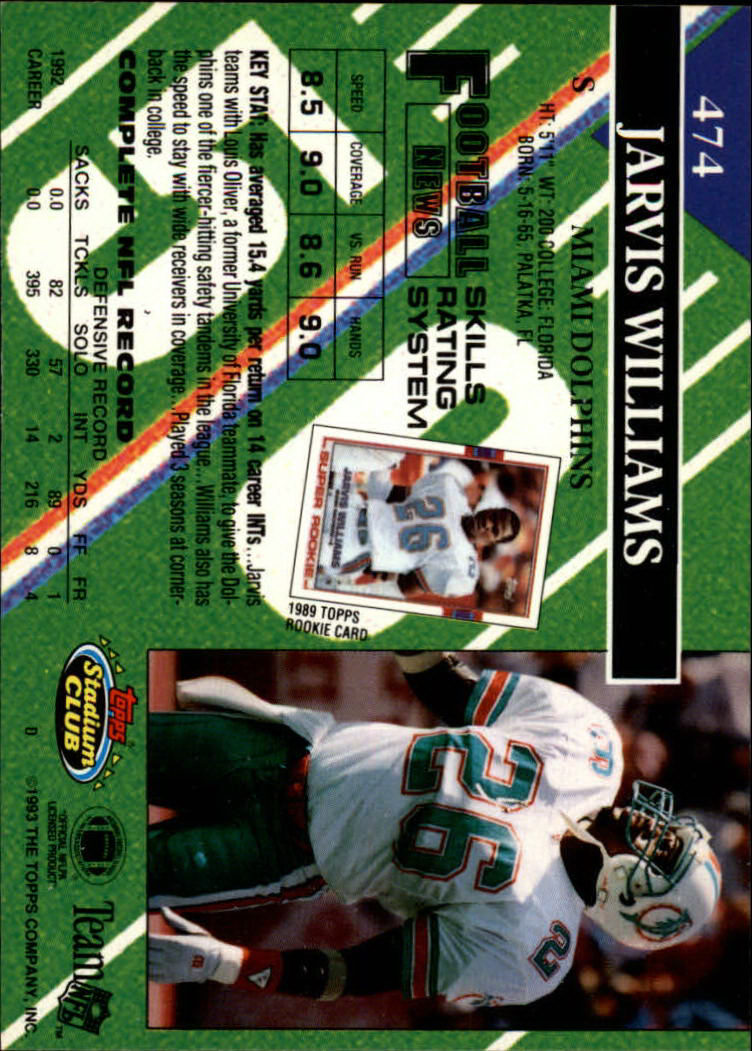 A2126- 1993 Stadium Club FB Cards 251-492 +Rookies -You Pick- 15+ FREE US SHIP - Picture 438 of 473